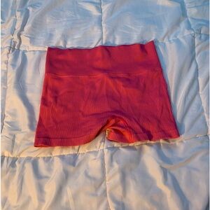 SHEIN pink ribbed biker shorts, size Large,